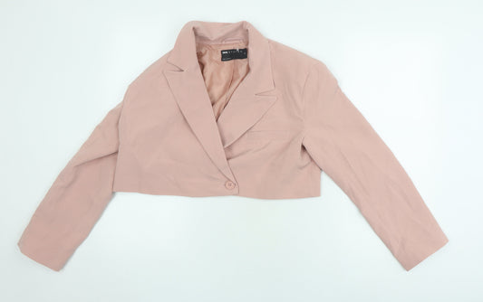 ASOS Design Women's Pink Cropped Suit Jacket M