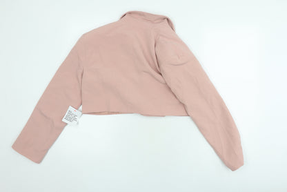ASOS Design Women's Pink Cropped Suit Jacket M
