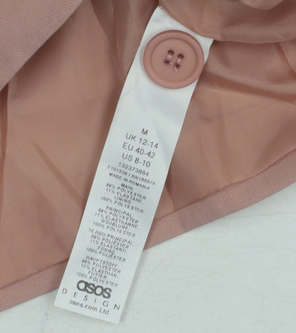 ASOS Design Women's Pink Cropped Suit Jacket M