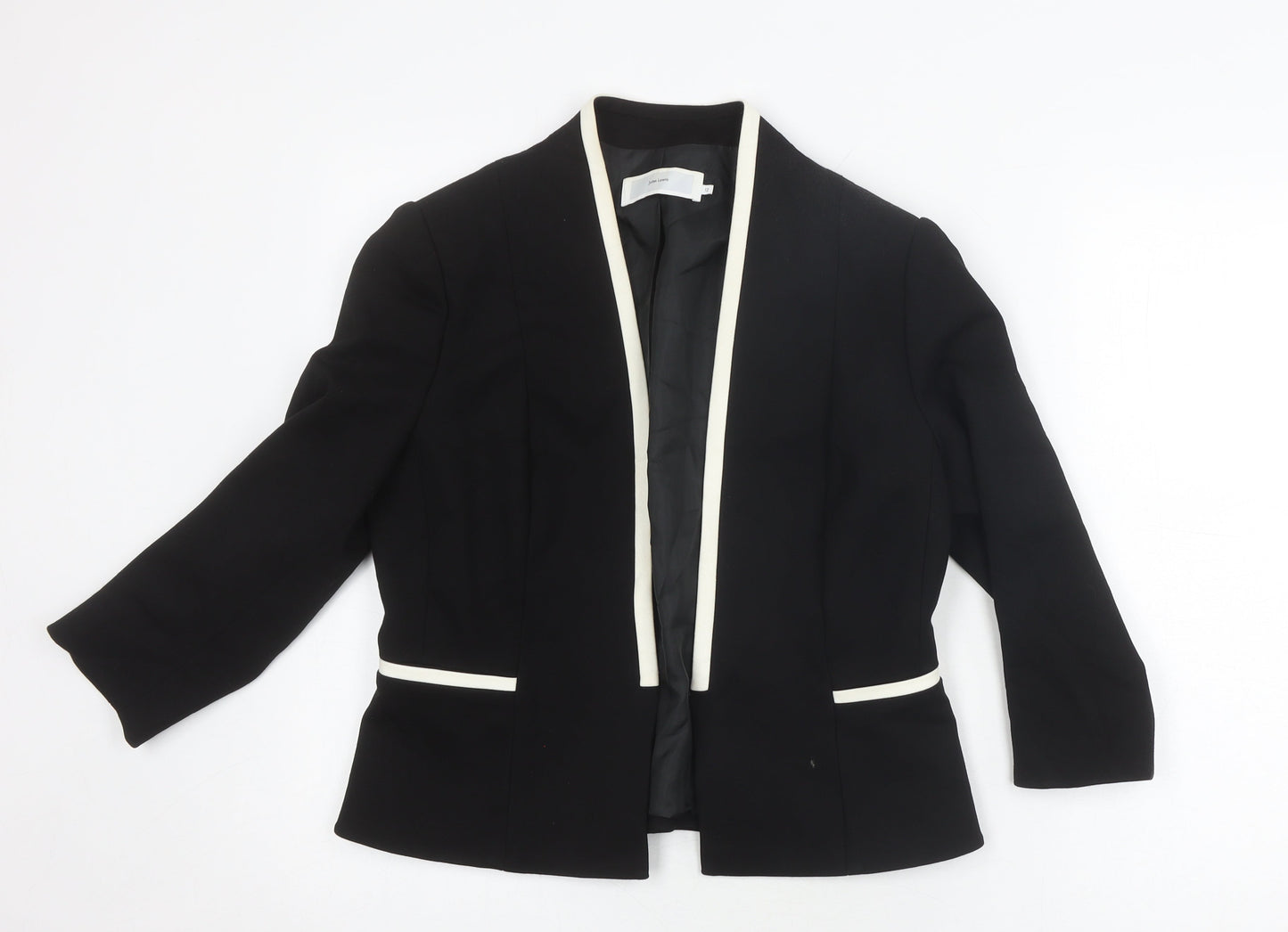 John Lewis Womens Black Shawl Lapel Suit Jacket Size 12