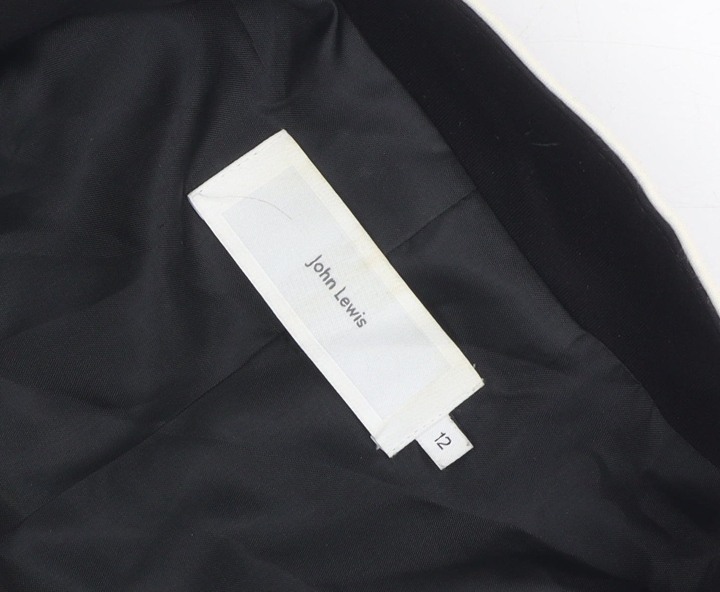 John Lewis Womens Black Shawl Lapel Suit Jacket Size 12