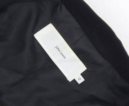 John Lewis Womens Black Shawl Lapel Suit Jacket Size 12