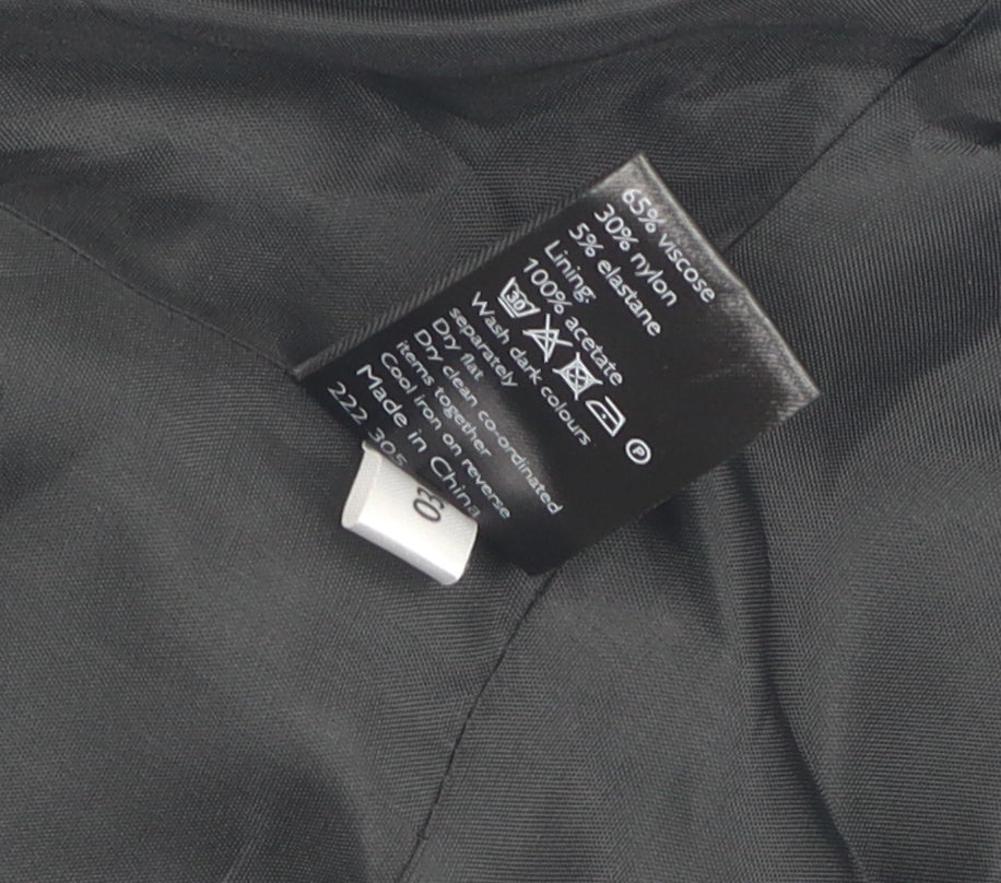 John Lewis Womens Black Shawl Lapel Suit Jacket Size 12