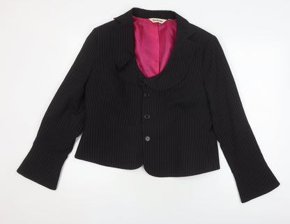 Kaleidoscope Women's Pinstripe Suit Jacket Black Size 20
