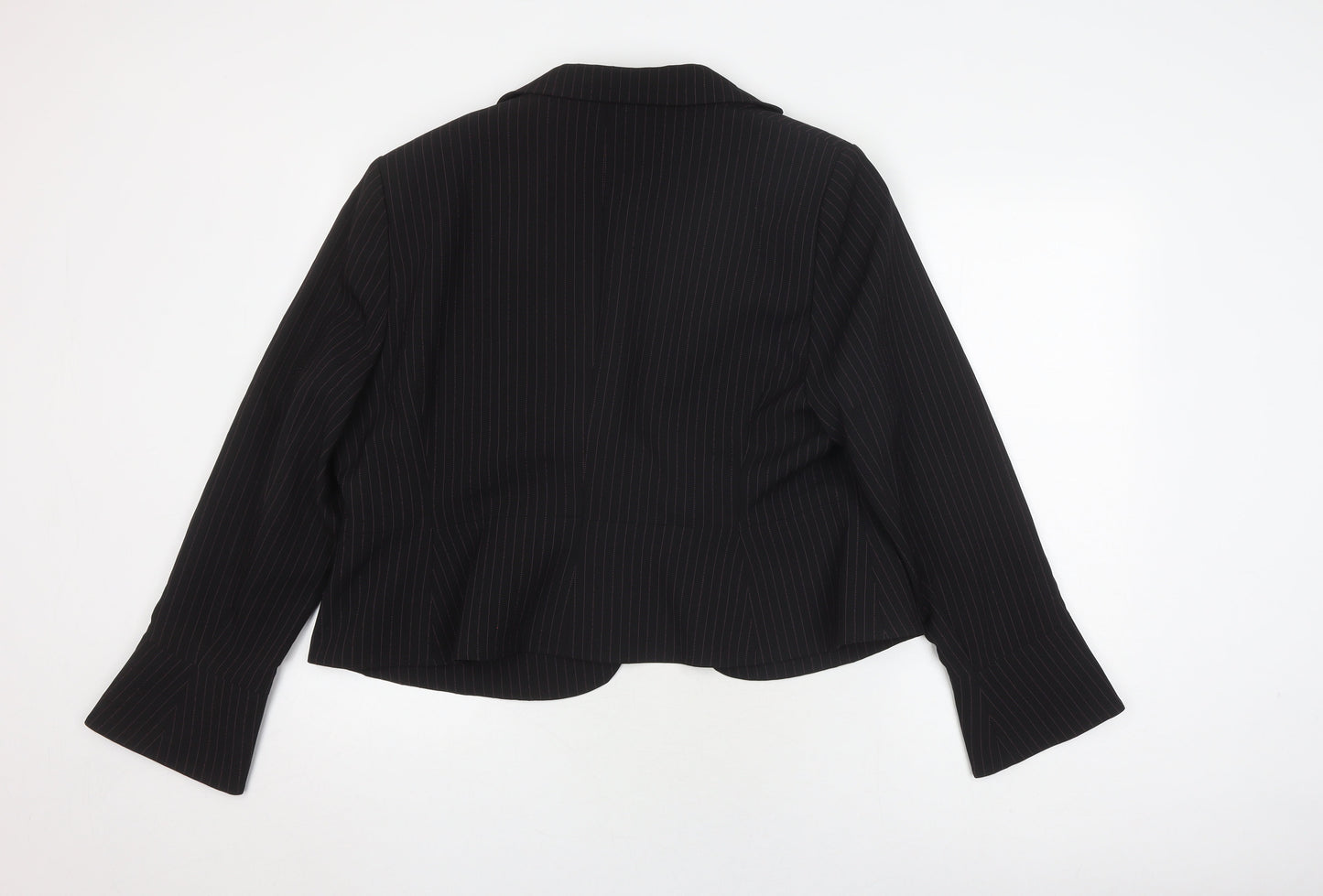 Kaleidoscope Women's Pinstripe Suit Jacket Black Size 20