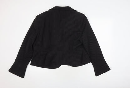 Kaleidoscope Women's Pinstripe Suit Jacket Black Size 20
