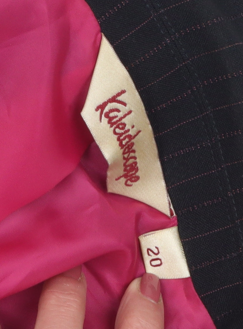 Kaleidoscope Women's Pinstripe Suit Jacket Black Size 20