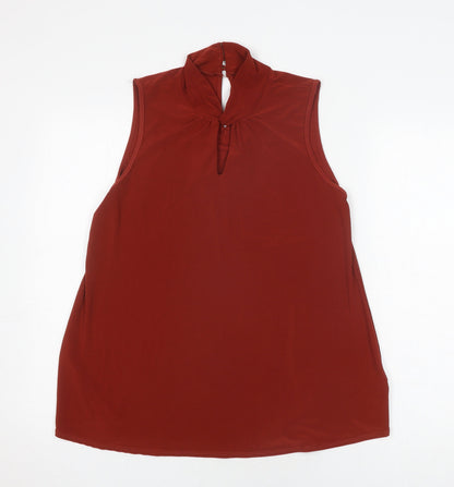 Womens UK Size 12 Wallis Red Basic Tank