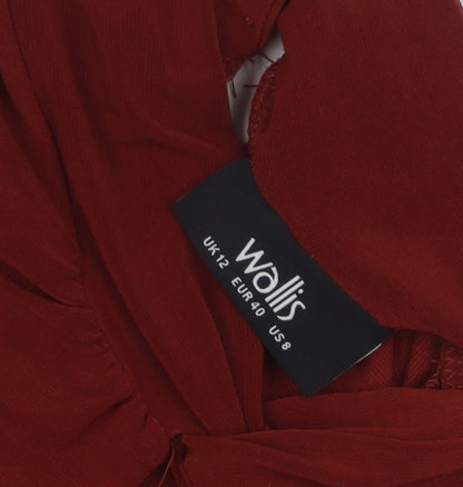Womens UK Size 12 Wallis Red Basic Tank