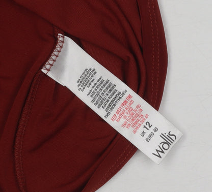 Womens UK Size 12 Wallis Red Basic Tank
