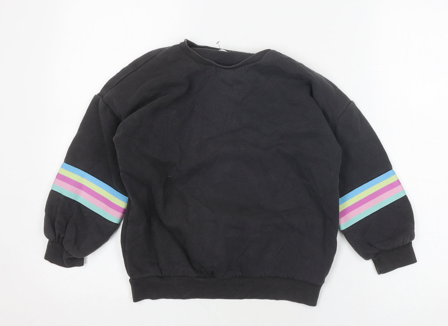 Marks and Spencer Girls Black Pullover Sweatshirt 8-9 Years