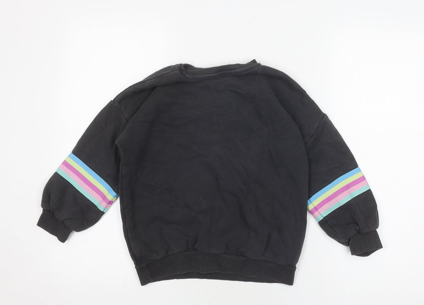 Marks and Spencer Girls Black Pullover Sweatshirt 8-9 Years