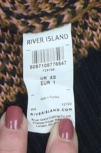 Womens UK Size XS River Island Multicoloured Pullover Jumper