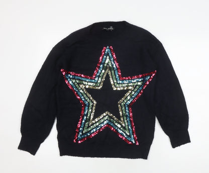 Womens UK Size XS NEXT Black Pullover Jumper