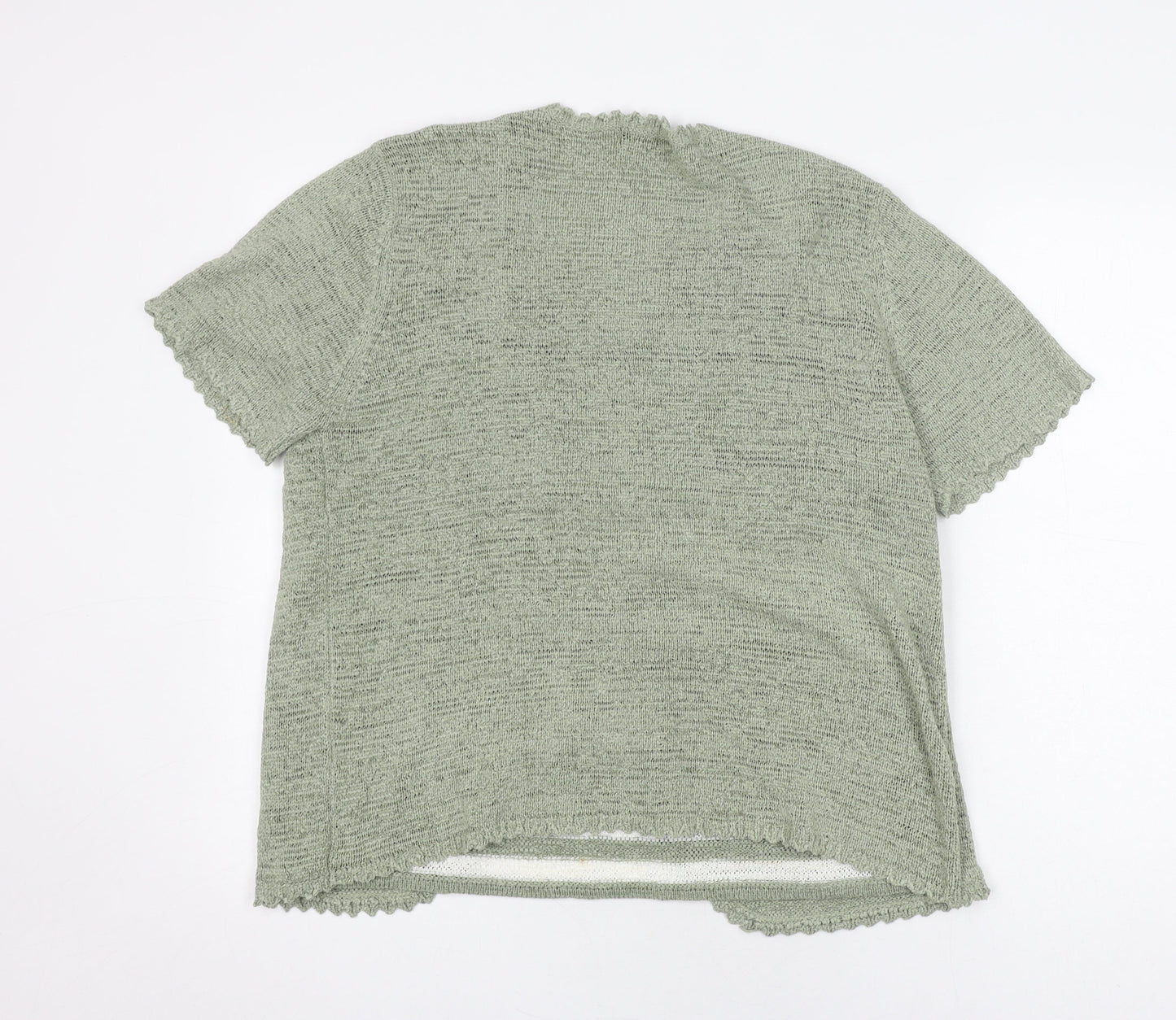 Womens UK Size L BM Green Cardigan Jumper
