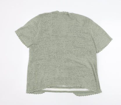 Womens UK Size L BM Green Cardigan Jumper