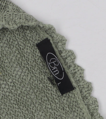 Womens UK Size L BM Green Cardigan Jumper