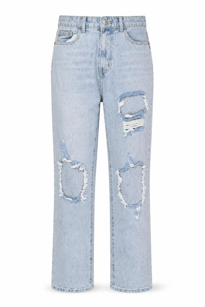 Womens UK Size 10 PRETTYLITTLETHING Regular Fit Straight Blue Jeans