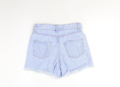 New Look Blue Teens Cut-Off Denim Shorts Cotton Size 152