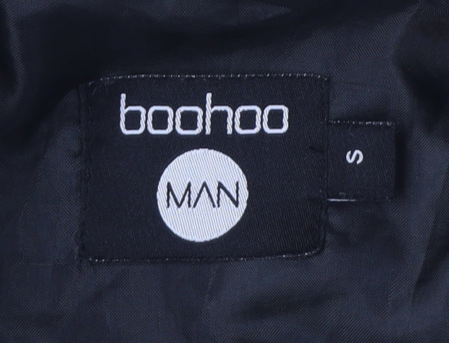 Mens UK Size S Boohoo Black Bomber Jacket