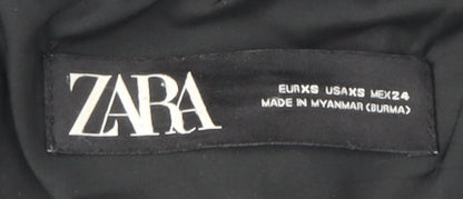 Womens UK Size XS Zara Black Puffer Jacket