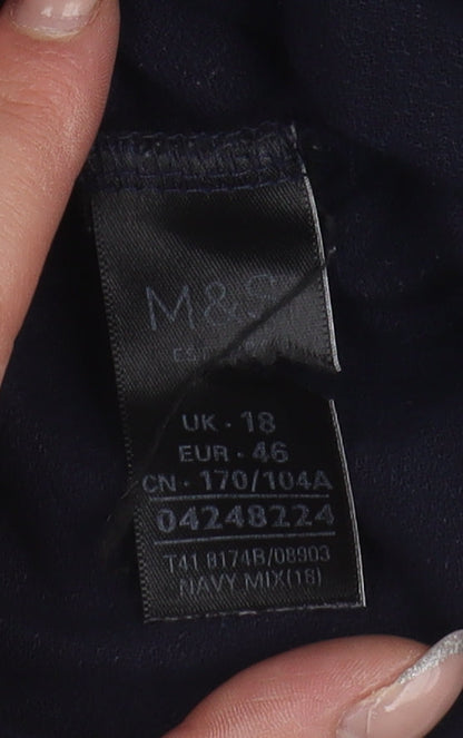 Womens UK Size 18 Marks and Spencer Multicoloured Basic Blouse