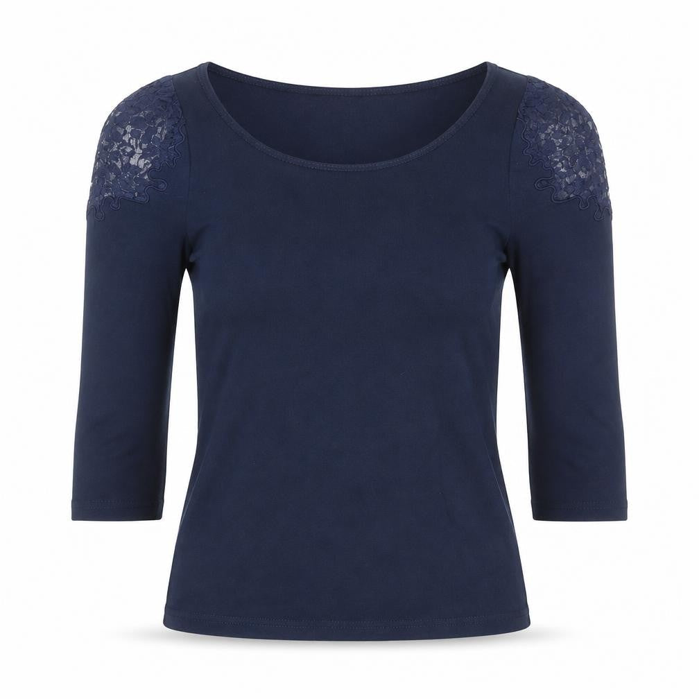Womens UK Size XS H&M Blue Cropped Blouse