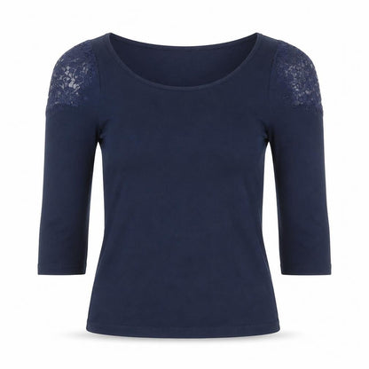 Womens UK Size XS H&M Blue Cropped Blouse