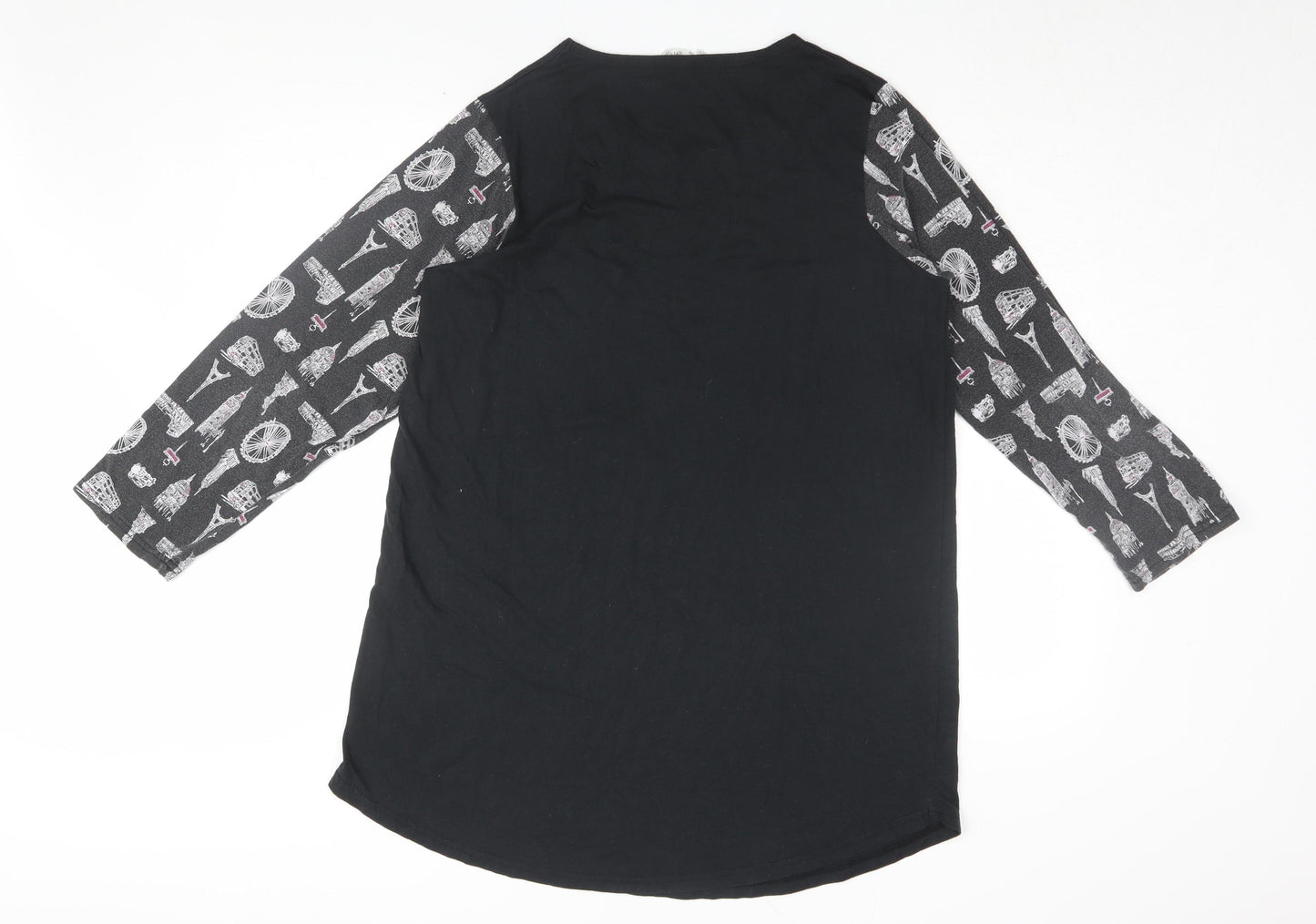 Indigo Sky Women's Black City Nightshirt Size 18-20