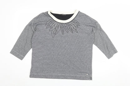 Womens UK Size 14/16 TIGI Grey Basic T-Shirt