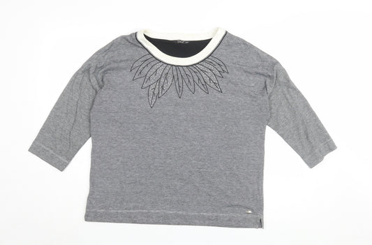 Womens UK Size 14/16 TIGI Grey Basic T-Shirt