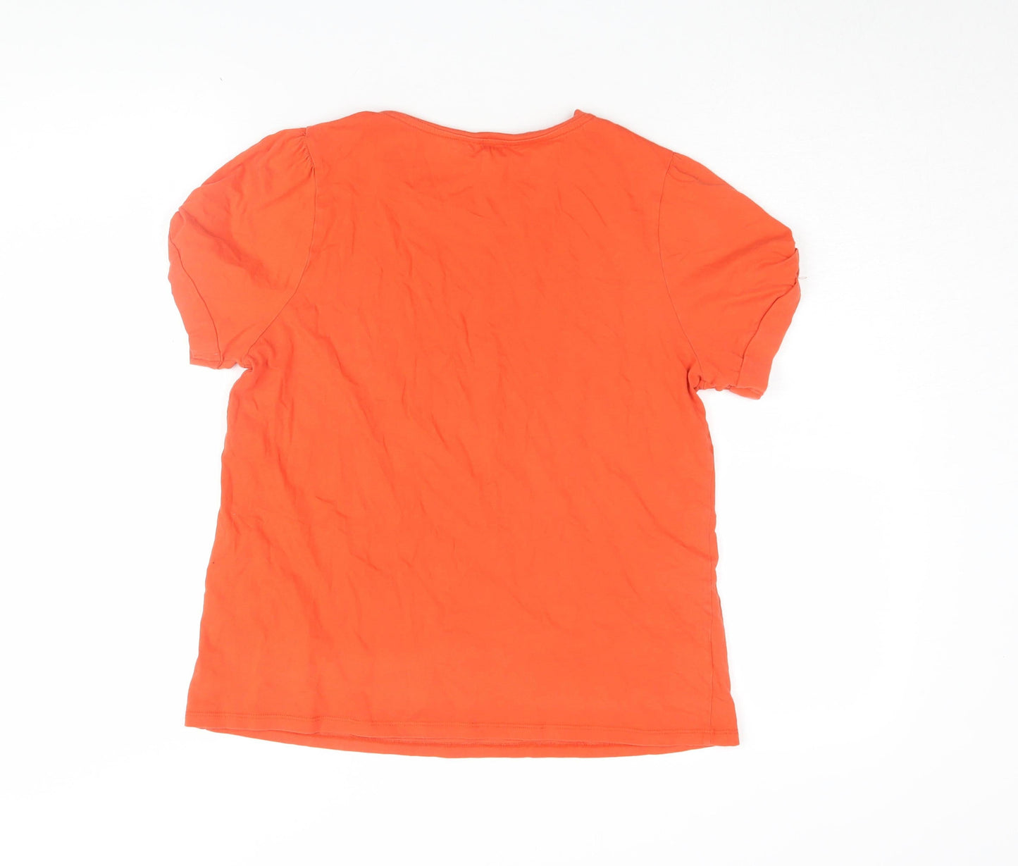 Womens UK Size 12 River Island Orange Basic T-Shirt