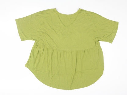 Womens UK Size 20 Bodyflirt Green Tunic T-Shirt