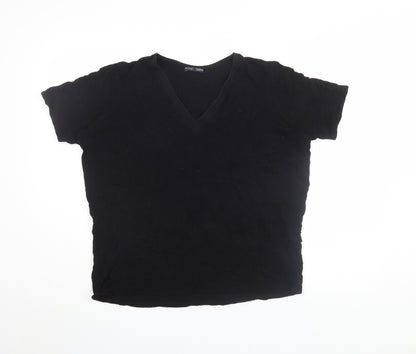 Womens UK Size L Zara Black  T-Shirt