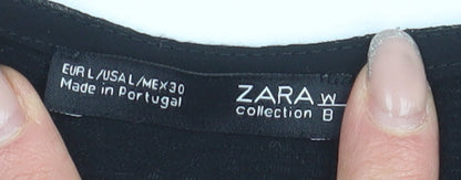 Womens UK Size L Zara Black  T-Shirt