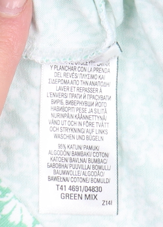 Womens UK Size 10 Marks and Spencer Green Basic Blouse