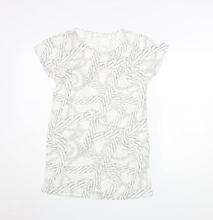 Womens UK Size M Zara White Basic T-Shirt