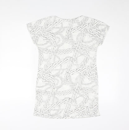 Womens UK Size M Zara White Basic T-Shirt