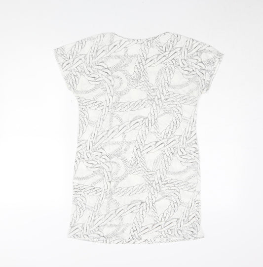 Womens UK Size M Zara White Basic T-Shirt