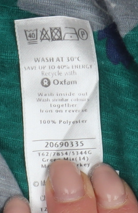 Womens UK Size 14 Marks and Spencer Green Basic Blouse