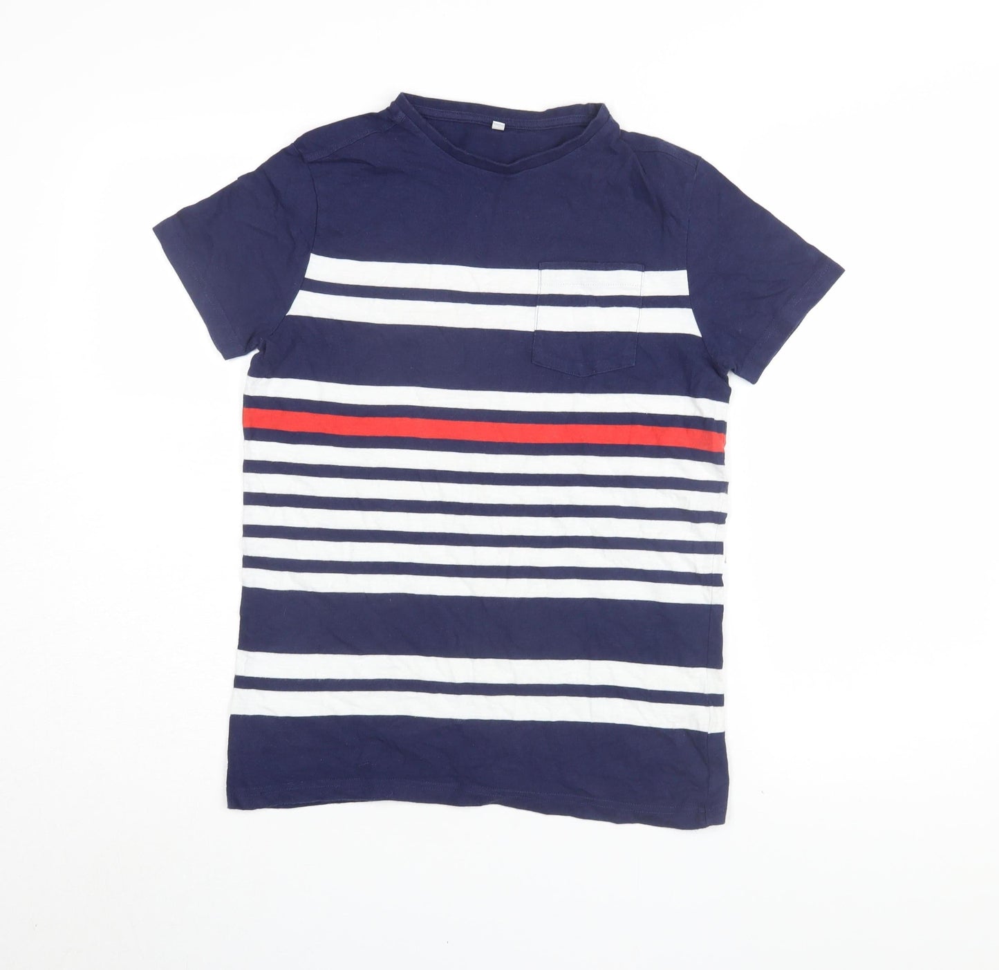 Marks and Spencer Boys Multicoloured Striped T-Shirt 12-13 Years