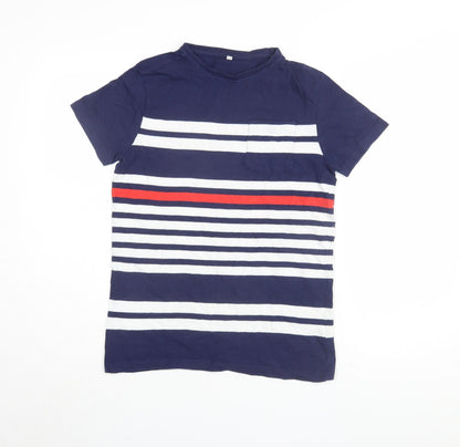 Marks and Spencer Boys Multicoloured Striped T-Shirt 12-13 Years