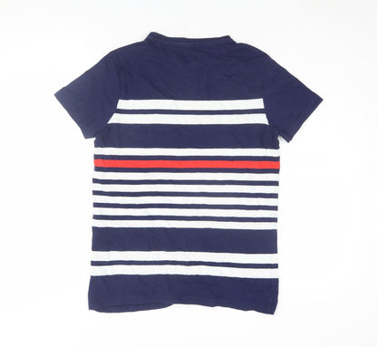 Marks and Spencer Boys Multicoloured Striped T-Shirt 12-13 Years