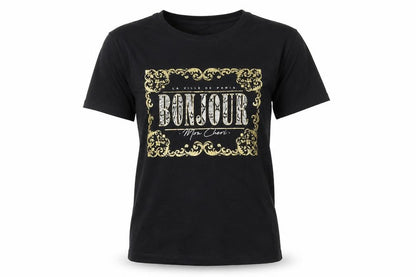 Womens UK Size 10 New Look Black Basic T-Shirt