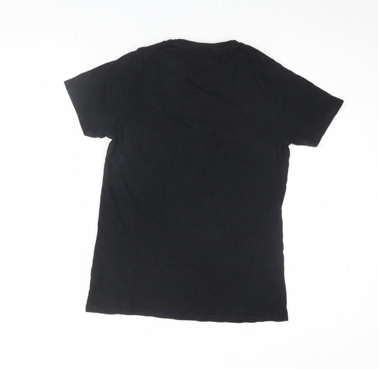 Womens UK Size 10 New Look Black Basic T-Shirt