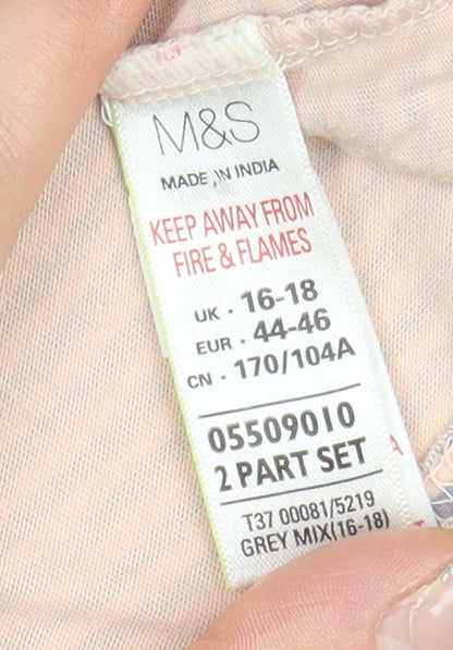 Womens UK Size 16-18 Marks and Spencer Multicoloured Basic T-Shirt