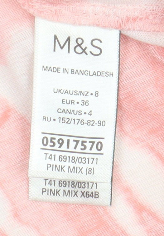 Womens UK Size 8 Marks and Spencer Pink  T-Shirt
