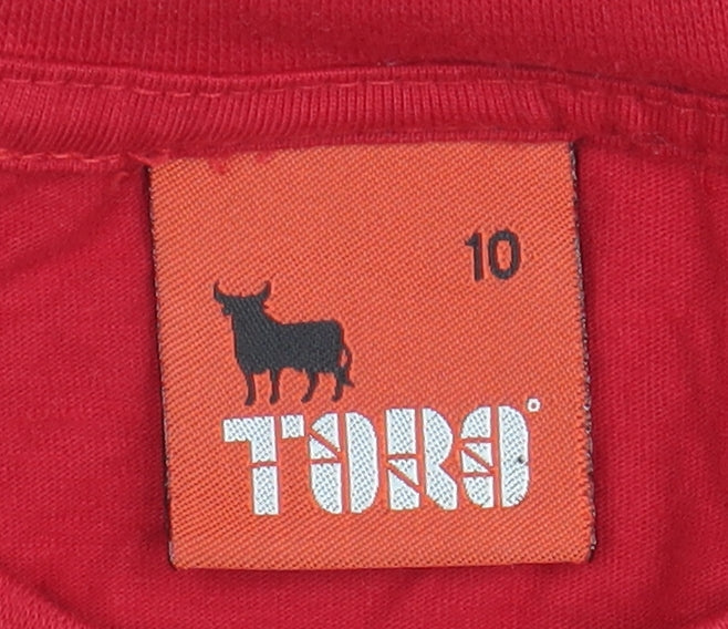 Toro Boys Red Bull Graphic Print T-Shirt 10 Years