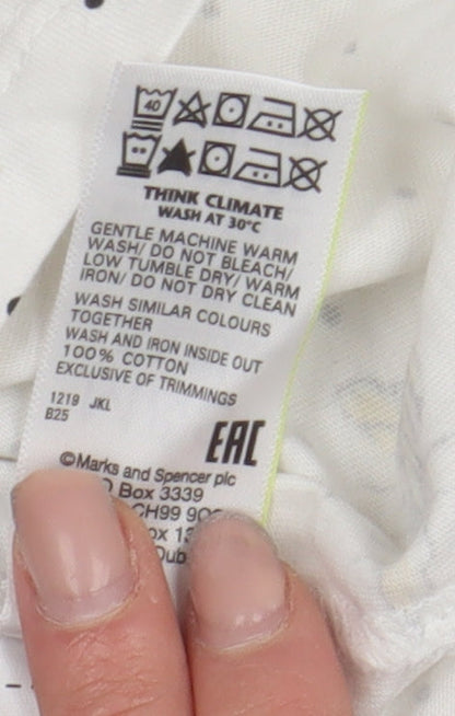 Womens UK Size 6 Marks and Spencer White Basic T-Shirt