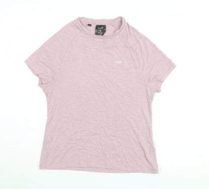 MP Women's Pink Regular Fit Gym T-Shirt, Size S